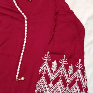 Maroon Kurta Set