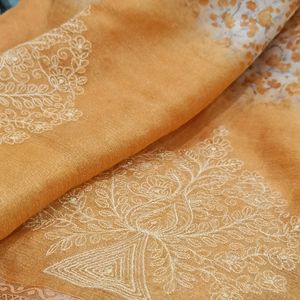 Embroided chiffon Saree