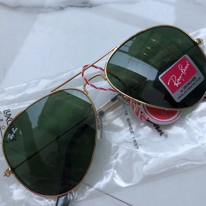 Unisex Green Aviator Sunglasses