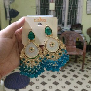 Gorgeous Ocean Blue Jhumka