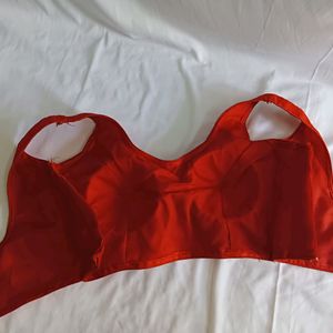 Sleeveless Designer Red Blouse