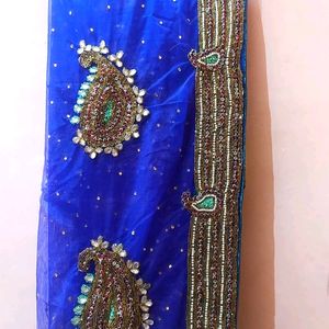 Blue Heavy Net Saree💙