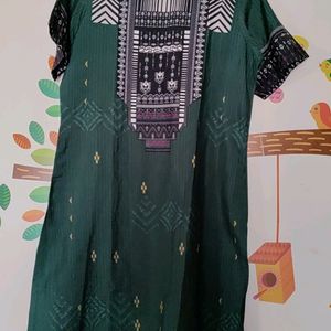 Beautiful Green Colour Crape Kurti