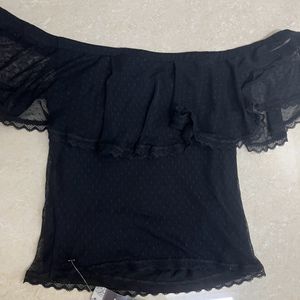 H&M Off Shoulder Black Top