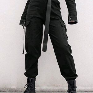 Black Cargo Trouser