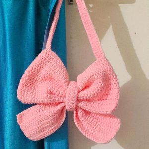 Handmade Crochet Bow Bag