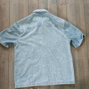 Mens Zudio Denim Oversized Shirt