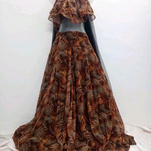 Tigerprint Lehenga Choli Set