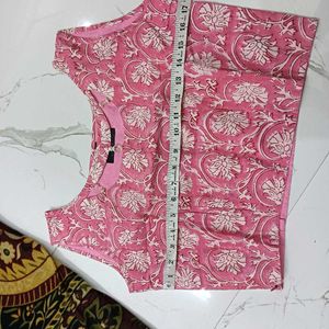 Pink Cotton Blouse For Women