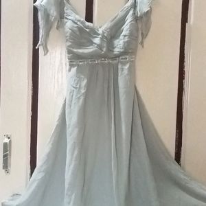 Light Grey Party Wear Dress