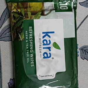 Kara Refresh Refreshing Wipes Neem nd Tea Tree Oil