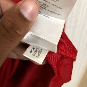 Adidas Red Long Sleeve T Shirt