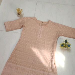 3d Design Kurti Pink Colour XL Kurt 🎉Big 🎊Sale