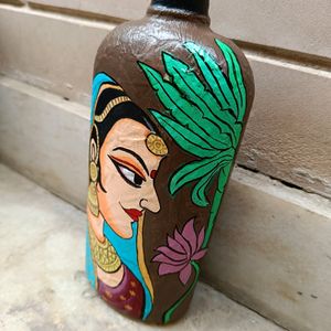 Handpainted Indian Art On Bottle