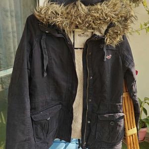 Imported Woolen Jacket With Fur