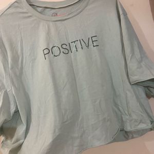 “Positive” crop tee