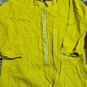 Short Neon Green Kurti 💚