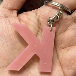 Resin K Letter Keychain | U Letter Same Available