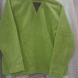 Green Color Waist Length Full Sleeves Sweater