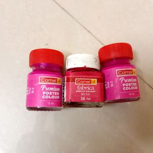 Combo Of 3 New Pink Colour Bottle