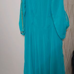 Blue Set- Jacket And Ankle Length Kurta