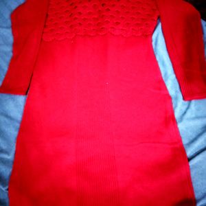 Red ♥️ Woollen Kurta For Sale