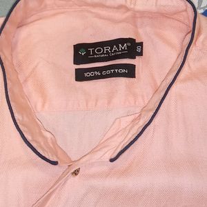 Brabded Peach Colour Mens Shirt Like New One Time Used