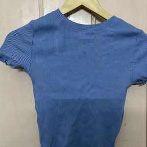 Blue Crop Top For Girls