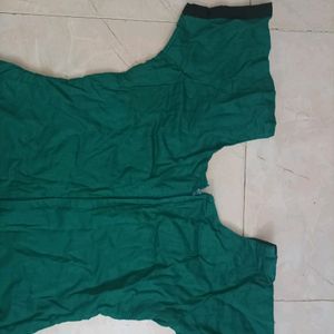 New Looking Green Top With Black Pearl Work