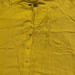 Yellow Top With Square Neck