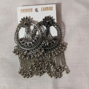 Silver Oxidised Unused Earring For Women