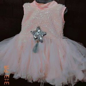 Kids Girl Frock ( Peach  )