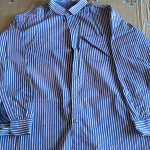 Blue Shirt With White Line,