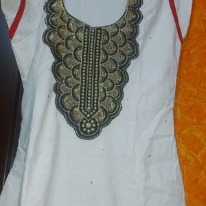 Kurti White Colour