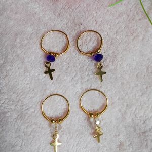 🆕Set Of 2 Cross Earrings