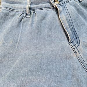 Cotton Denim Blue Shorts