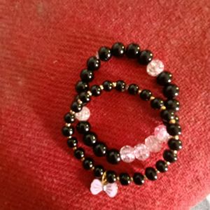 Combo Of Black Beaded Bracelets