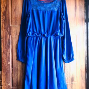 Navy Blue Flared Dress