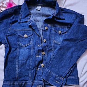 Navy Blue Denim Jacket For Women