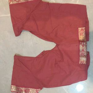 Marun Saree With Blouse For Women