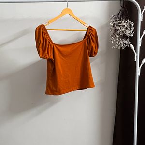 New Orange Knot Top