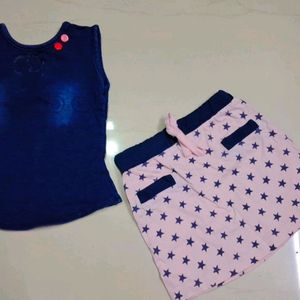 Baby Girl Top And Skirt Set