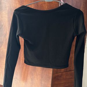 Black Backless Top