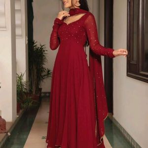 Heavy Flared Anarkali Maxi Dress