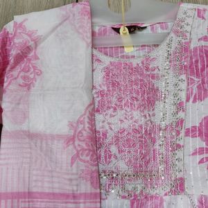 Three Piece Anarkali Kurti Set With Dupatta