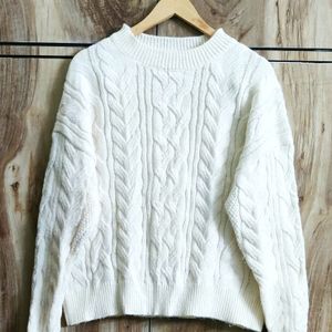 Designer Cream Colour Sweater Size-44