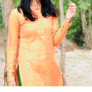 Amazing Saffron Colour Kurti