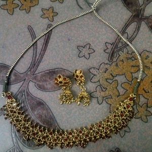 Combo Of Neclace And Saare Pin