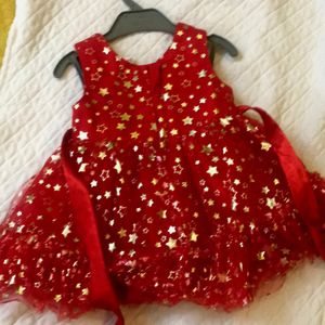 3-6 Month Beautiful Red Colour Dress