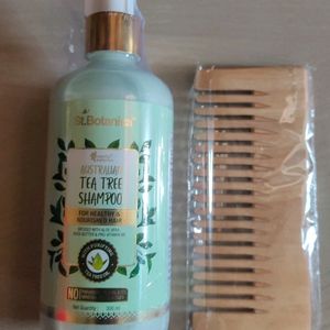 St.Botanica Tea Tree Shampoo & Wooden Comb Combo
